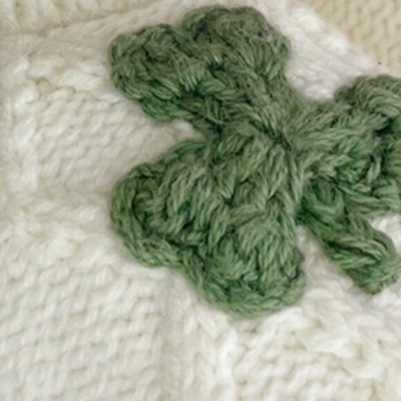 Patrick Francis Baby Booties with Shamrock Aran Style Knit - Picture 3 of 3